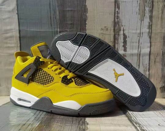 (image for) AIR JORDAN 4 Retro Yellow White Grey Men's Shoes-16